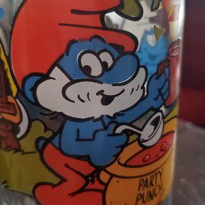 SMURF VINTAGE PEYO GLASSES ANTIQUE